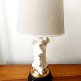 Art Deco crackled ceramic horse lamp