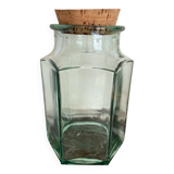 Bocal hexagonal en verre épais