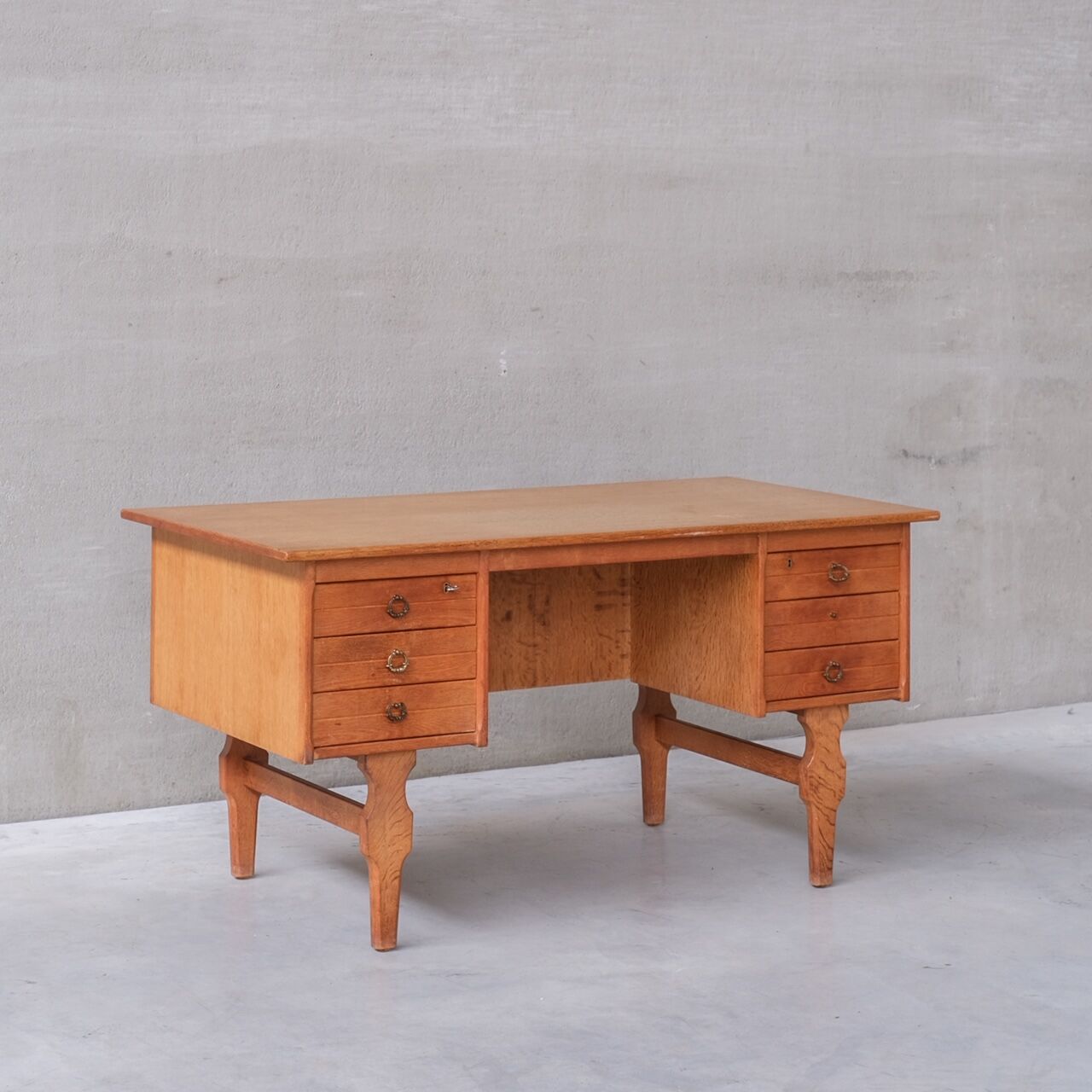 Oak danish mid-century desk
