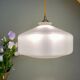 Vintage shade pendant lamp in white opaline