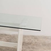 Table à manger Pierre Cardin en bois et cristal design années 70 moderne