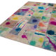 Tapis patchwork multicolore vintage 206 cm x 305 cm fait à la main anatolian vintage