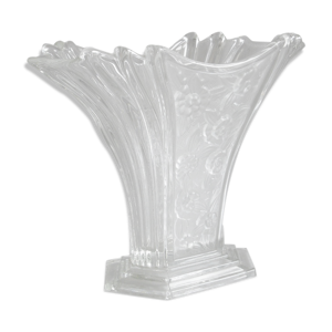 Vase en verre moulé - fleurs