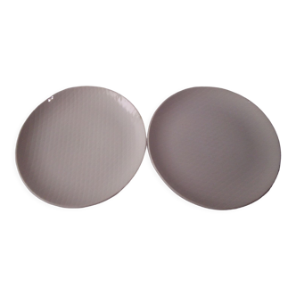 Dessert plates Salins vintage white