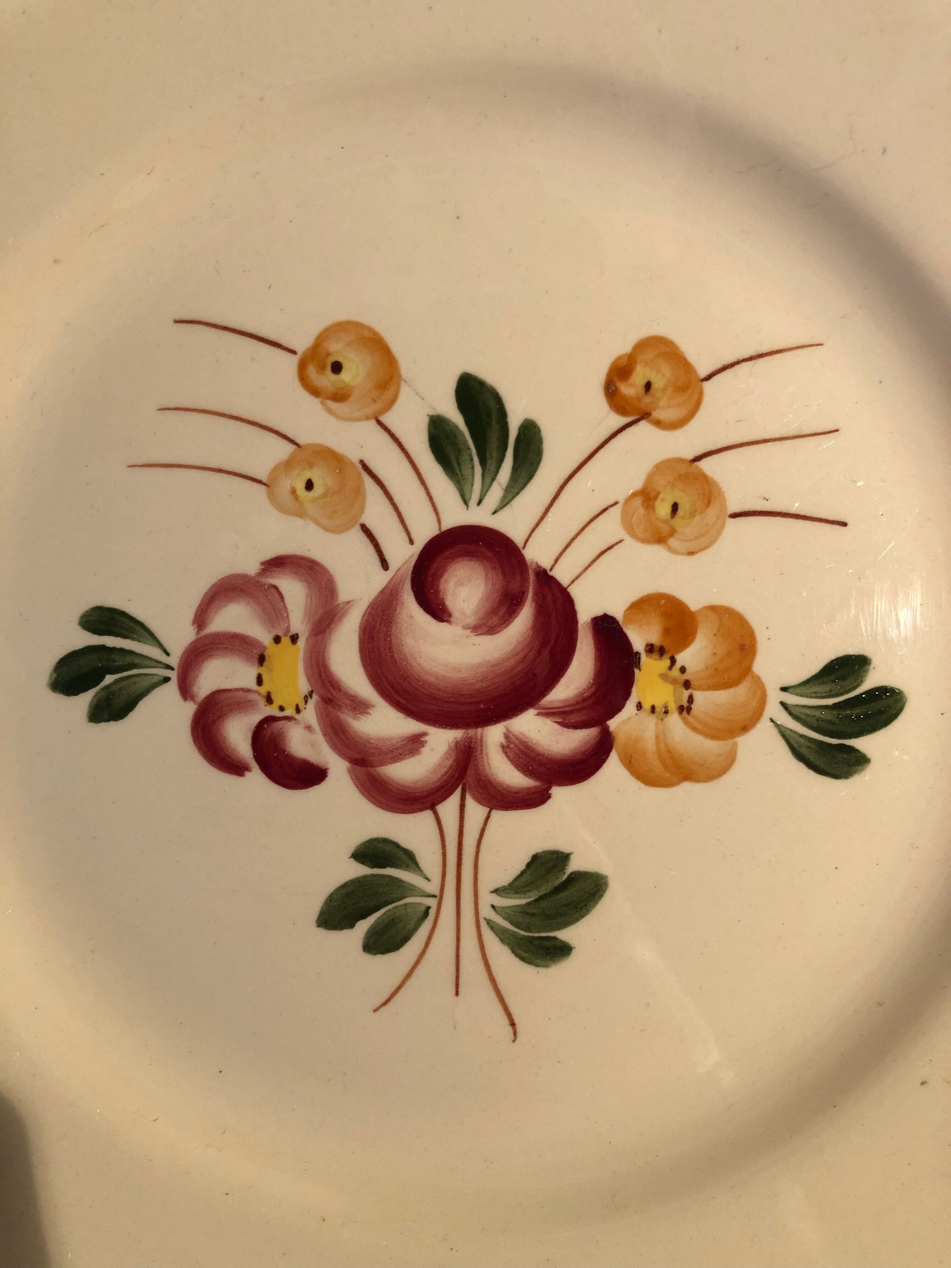 Six vintage Longchamp earthenware plates