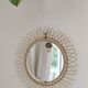 Miroir soleil doré à l'or fin  , pliable, vintage français , Erdecor