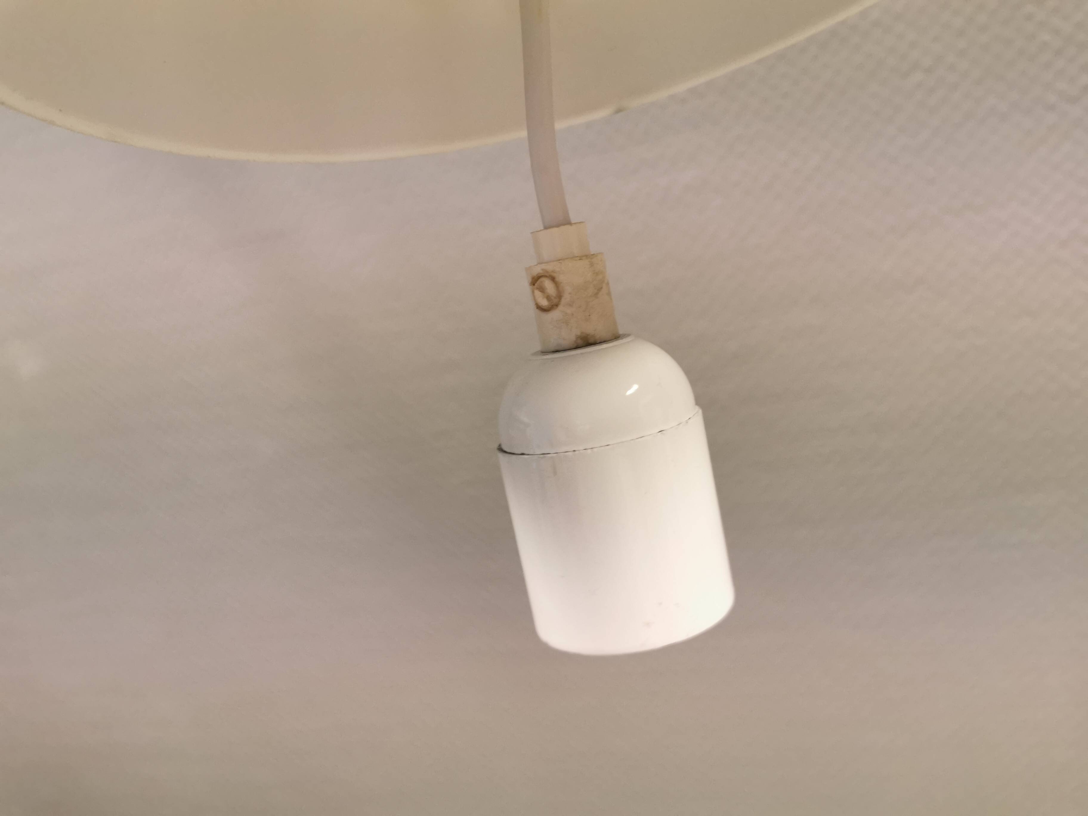 Mini bunker hanging lamp designed by Jo Hammerborg for Fog & Mørup 1974.