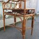 Bamboo and rattan side table, 1950s-1960s