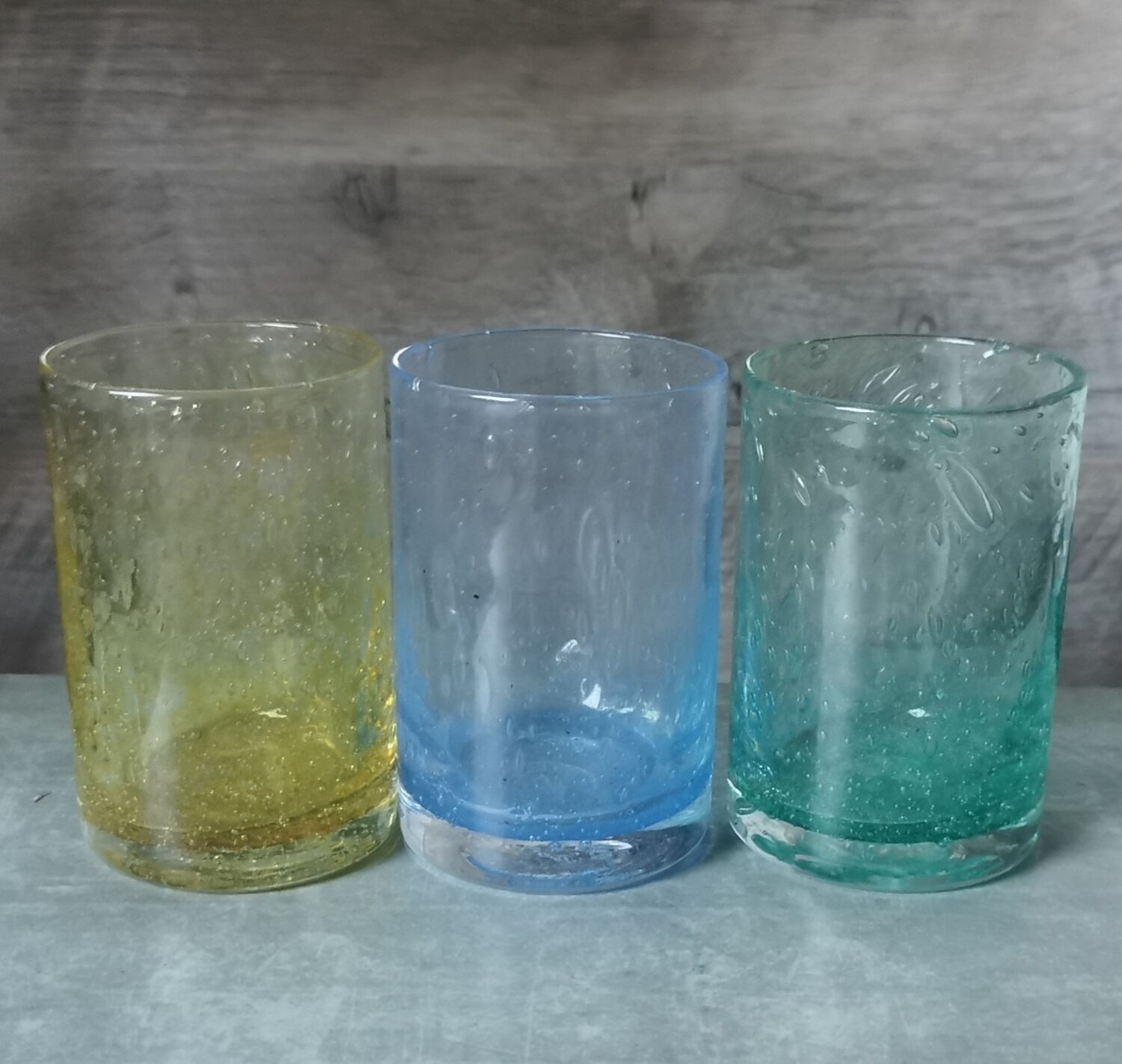 Bubbled water glasses Bourboule glassware