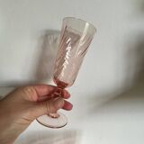 6 Rosaline Twisted Pink Champagne Flutes