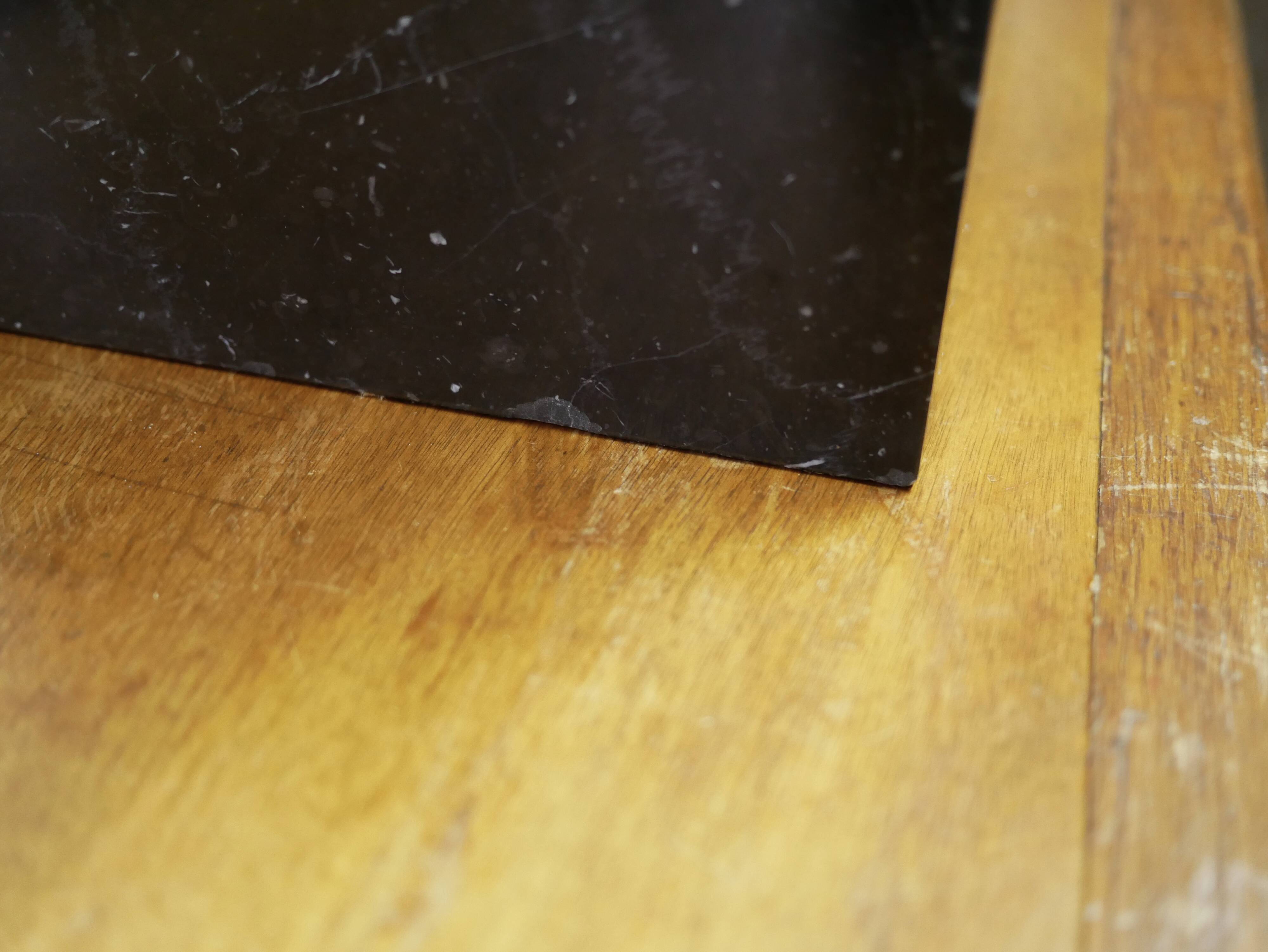 Buddha head sculpture, marble base