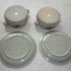 2 bowls with small plates in Korean stoneware