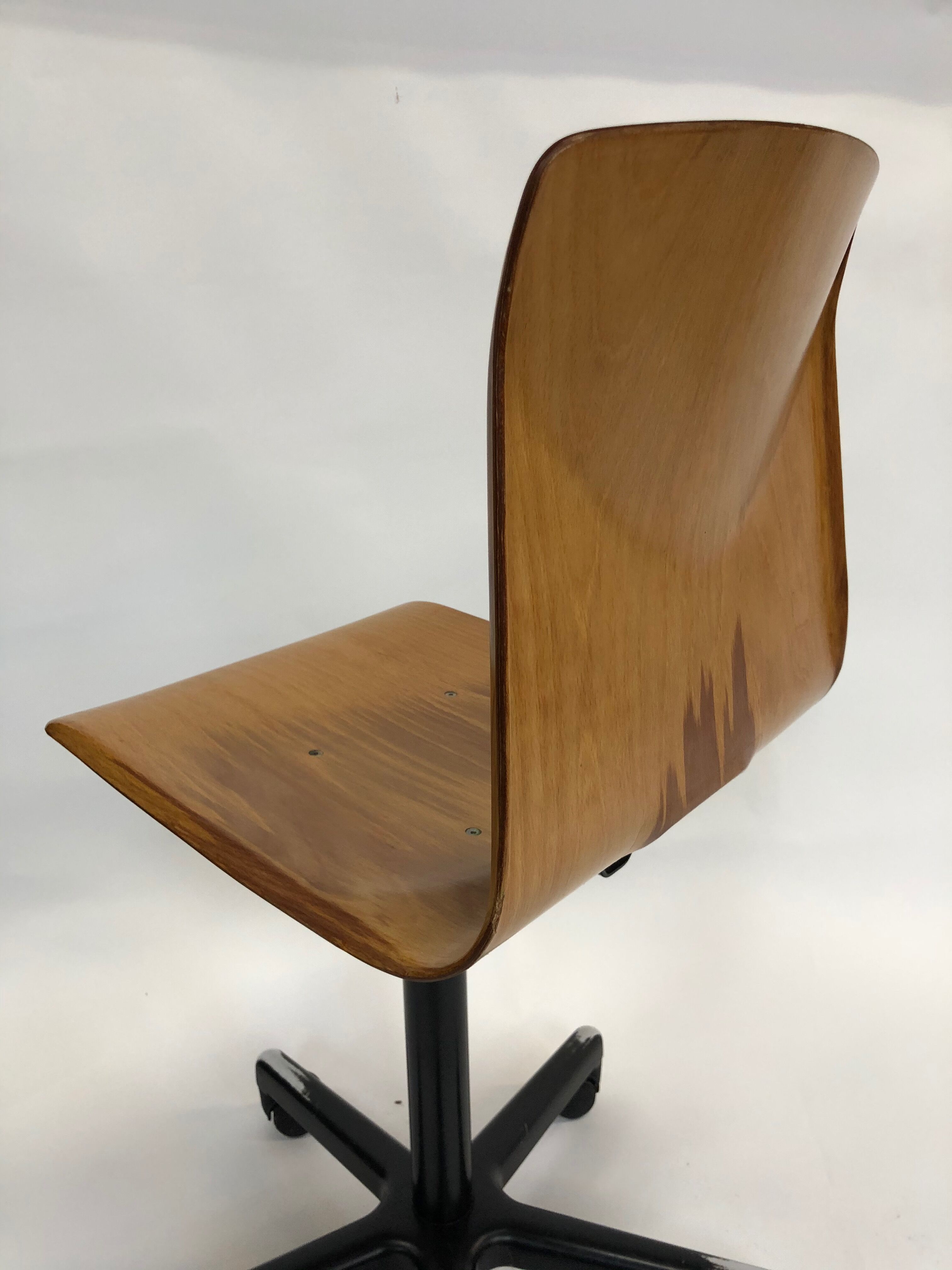 Woodmark vintage galvanitas Pagholz adjustable rotary work chair