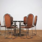 Dining room table and 6 chairs by Alessandro Alpizzi, 1970s, Set of 7