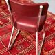 Office chairs in burgundy skaï 50s