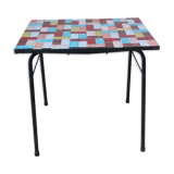 Table low 1950 ceramic multicolor vintage