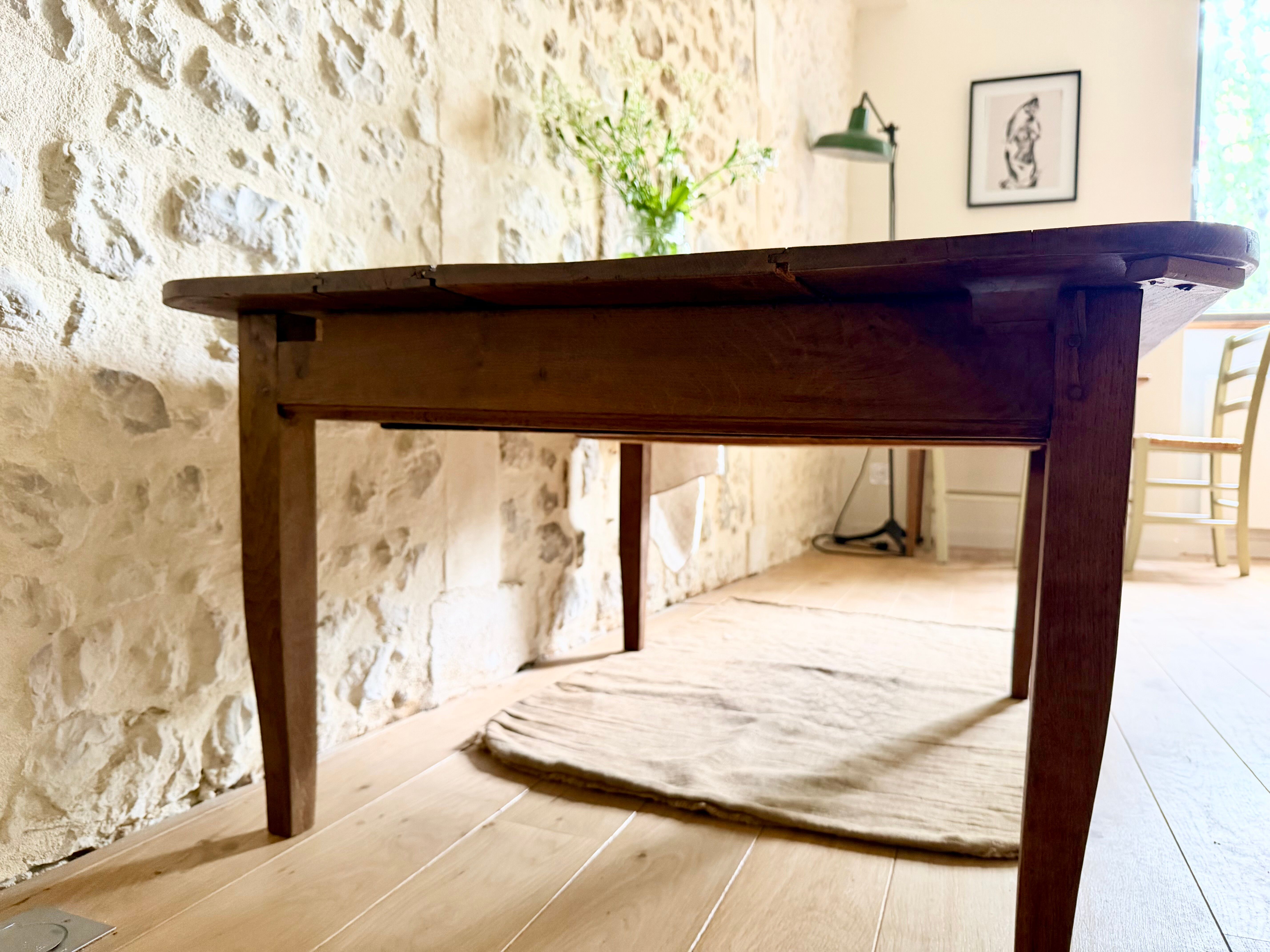 Grande table basse de ferme