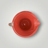Vase pichet en opaline de Provence rouge corail - années 60