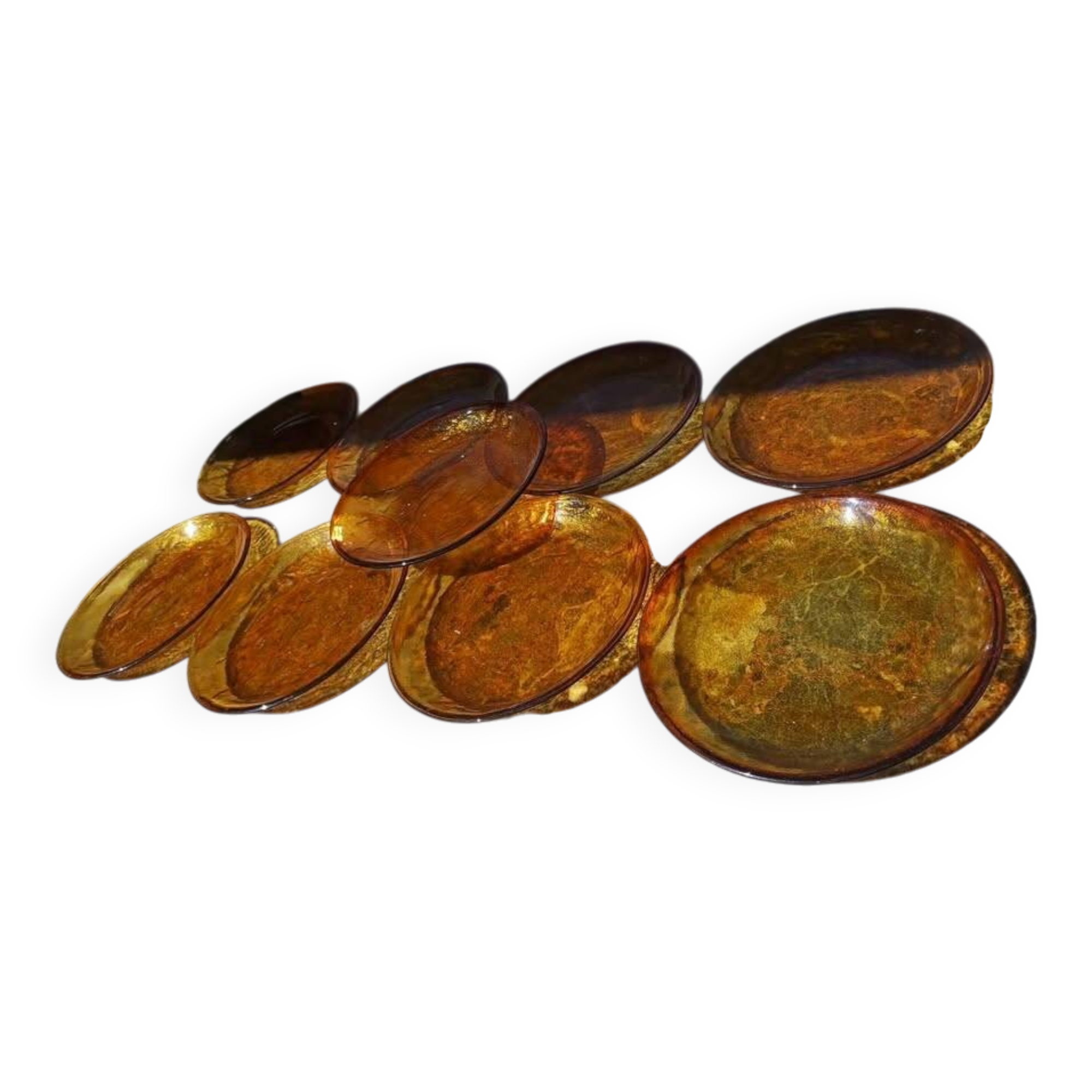 9 Arcoroc Sierra amber plates