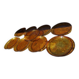 9 Arcoroc Sierra amber plates