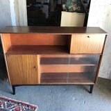 Armoire Nathan 1960s en bois marron — meuble au style mid-century