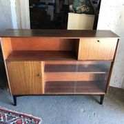 Nathan 1960s brown wooden wardrobe — mid-century style furniture
