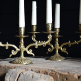 Three-pronged candlesticks