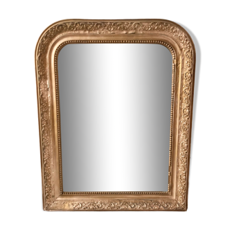 Wooden mirror and gilded stucco early twentieth century