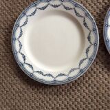 Series of 9 plates Terre de fer