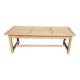 Natural wood farmhouse table