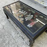 Chinese coffee table with mother-of-pearl and ivory stone inlays