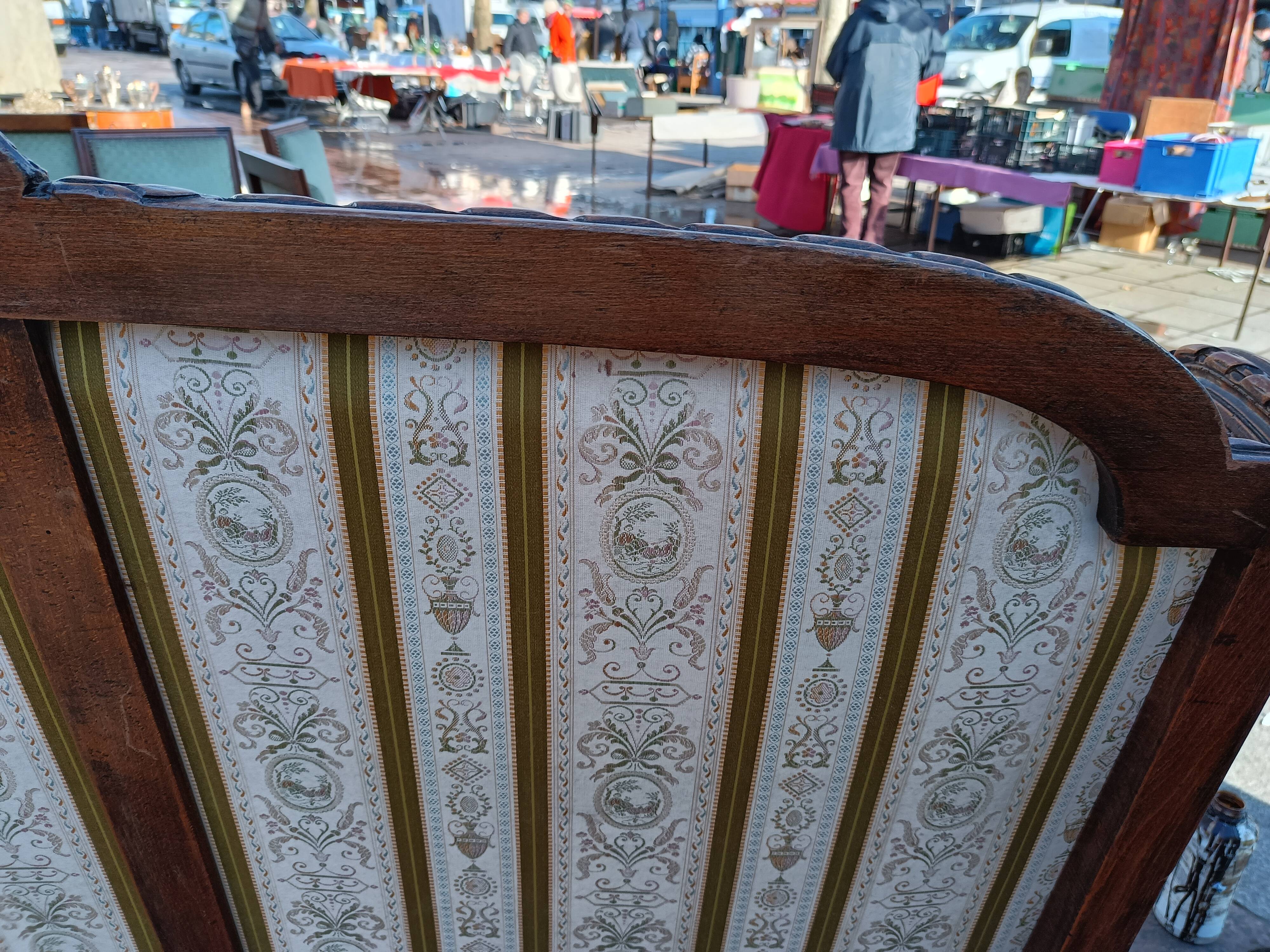 Sofa sofa old style louis xvi 2 places with cushion