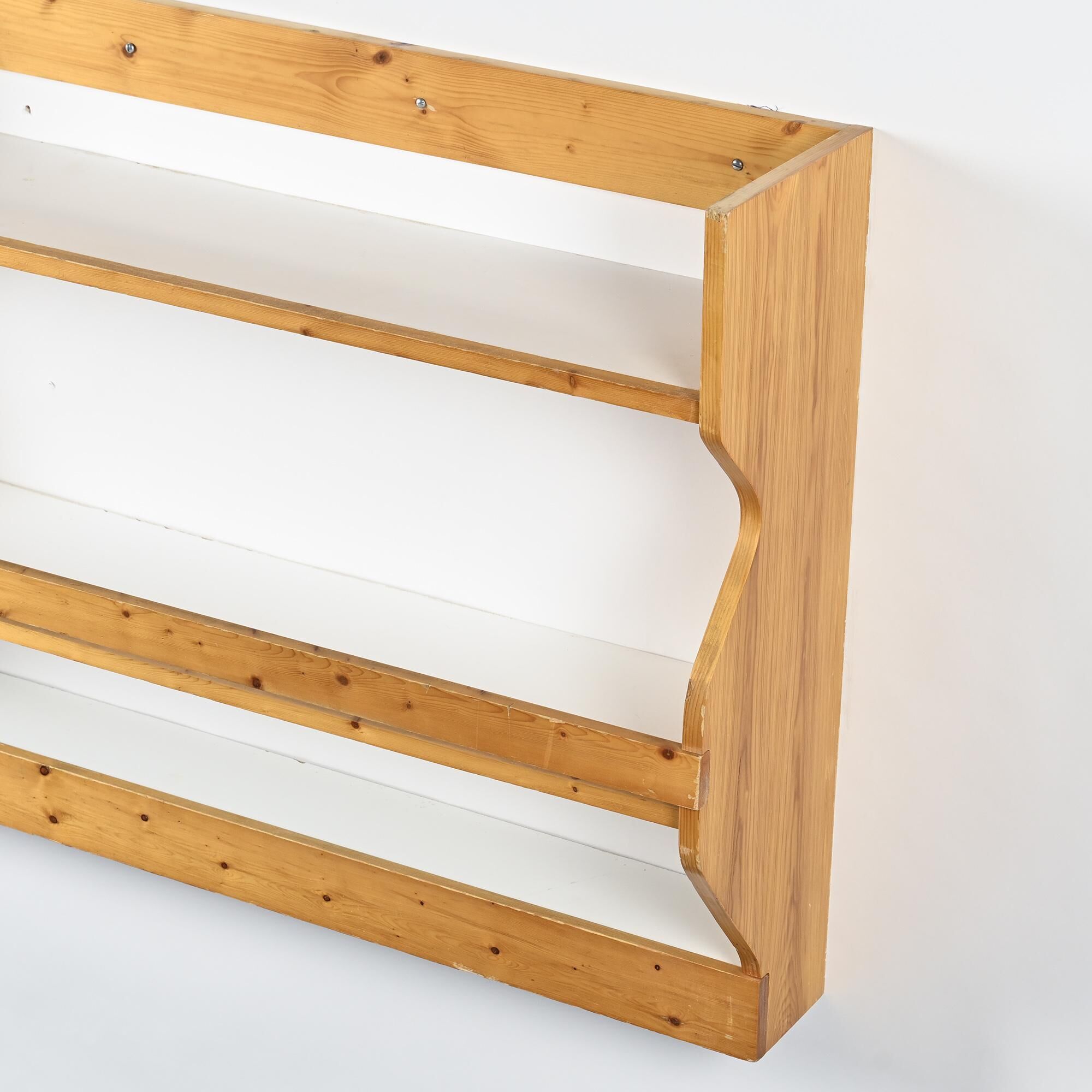 Wall-mounted pine cabinet, Les Arcs 1800, circa 1970