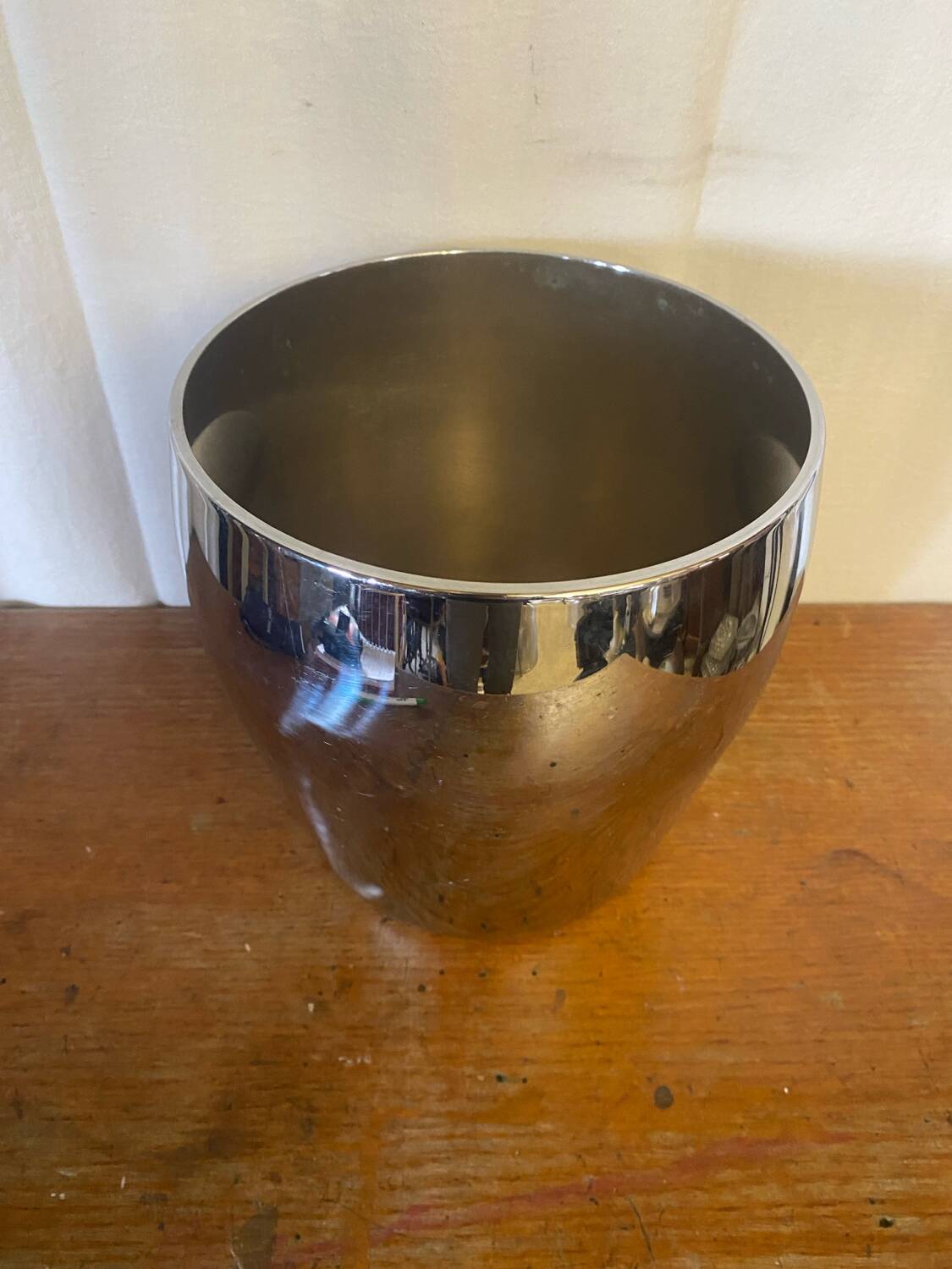 Vintage Alessi Champagne Bucket, Model 872, Polished Stainless Steel, Made in Italy