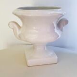 White ceramic medici-shaped planter