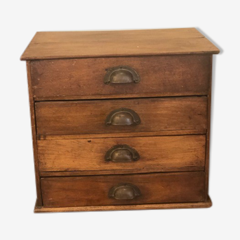 Wooden haberdashery furniture with 4 drawers