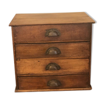 Wooden haberdashery furniture with 4 drawers