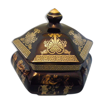 Porcelain candy maker hand-decorated with 24 carat gold Greece 70
