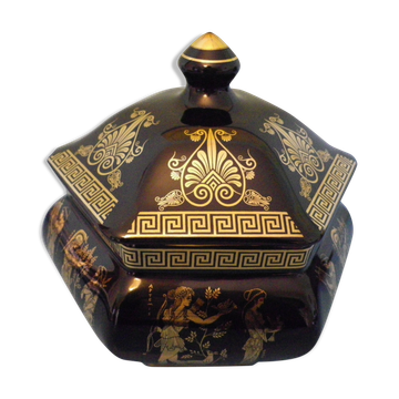 Porcelain candy maker hand-decorated with 24 carat gold Greece 70