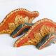 Set of small antique French wall consoles.