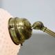 Mid Century Italian Table Lamp in Brass and Etched Glass