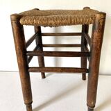 Straw and wood stool