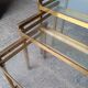 3 tables basse gigogne ep 1970 laiton doré design