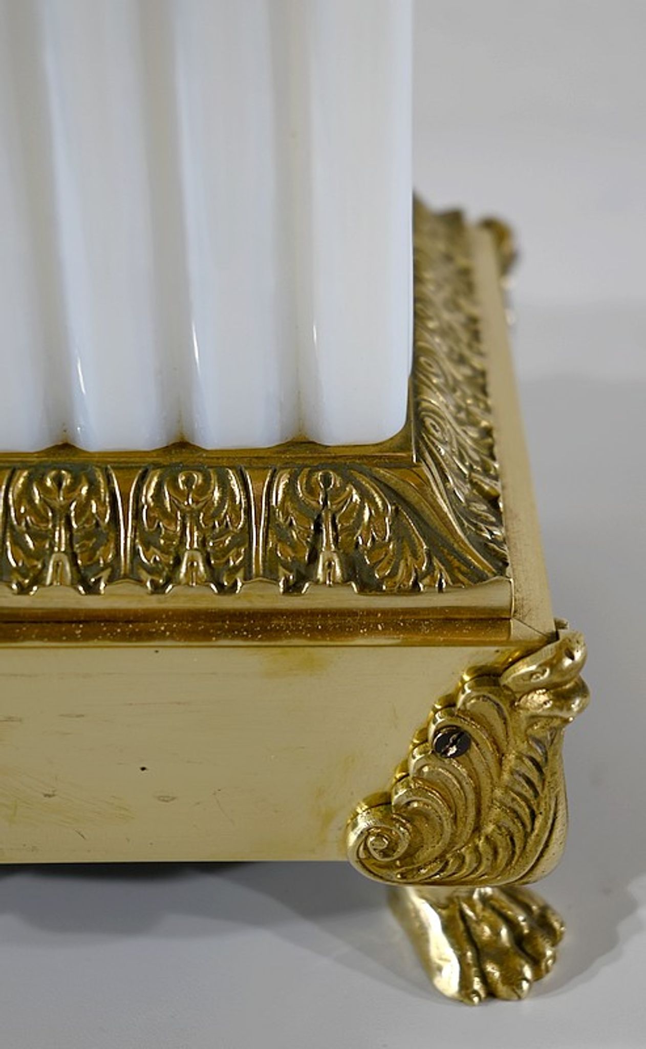Lamp in Opline and Bronze, Louis XVI style – 1950