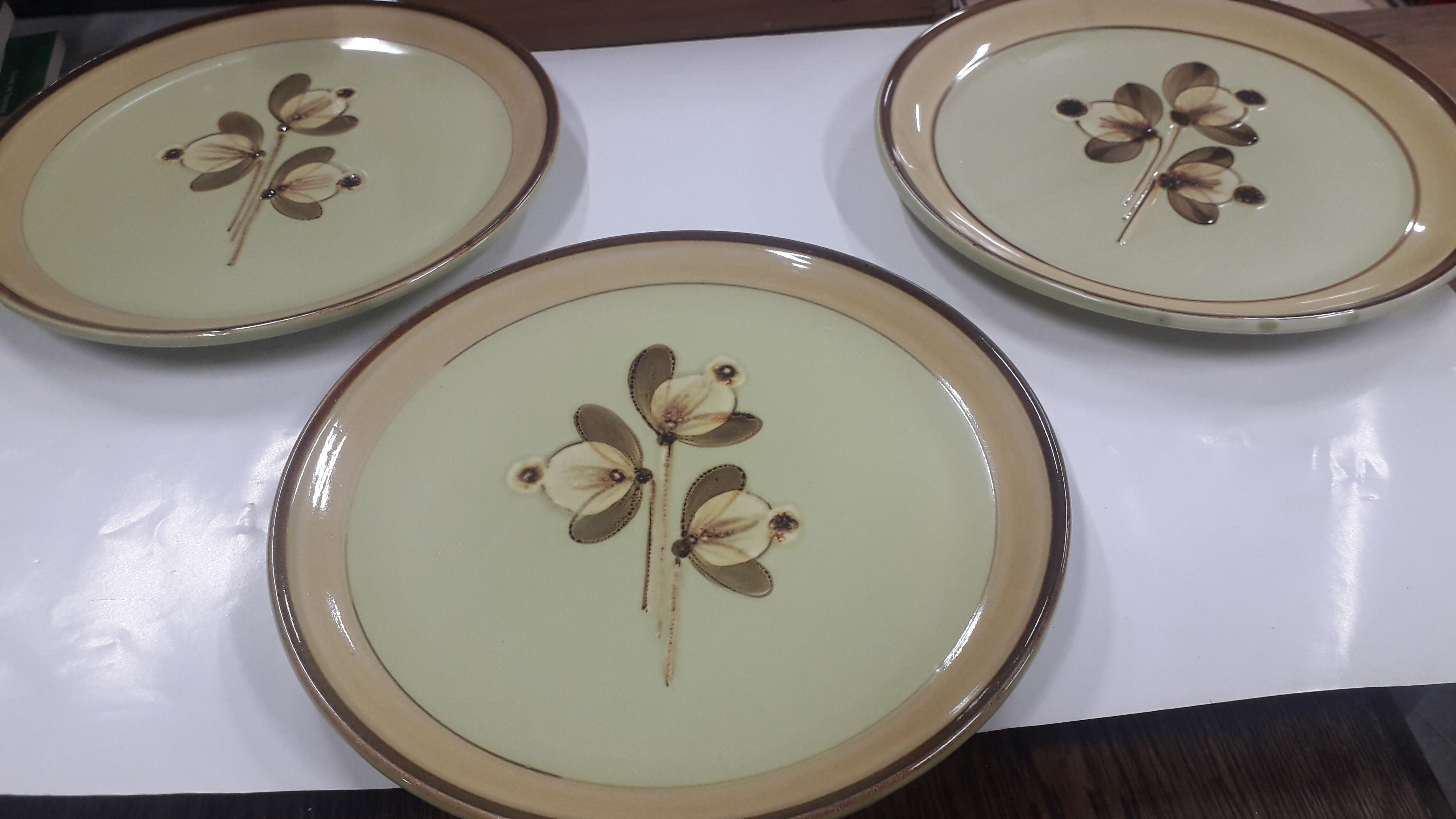 3 vintage ceramic plates schramberg model reseda