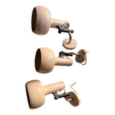 3 vintage beige wall lights