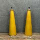 40s pair of enamelled ceramic conical lamps
