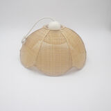 Vintage wicker flower pendant lamp