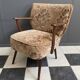 1960s floral print cocktail armchair with armrests
