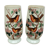 2 japanese opaline vases